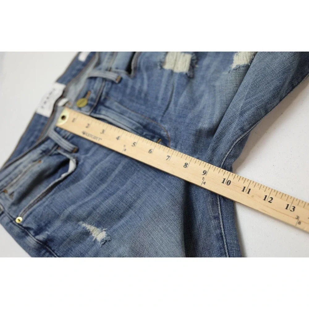 Frame Denim Womens Le‎ Debs High Ripped Straight Jeans Size 27 Distressed Denim